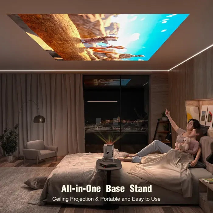 4K Smart WiFi Home Projector - 850 ANSI Lumens, Dolby Audio, Auto Focus & Netflix Licensed